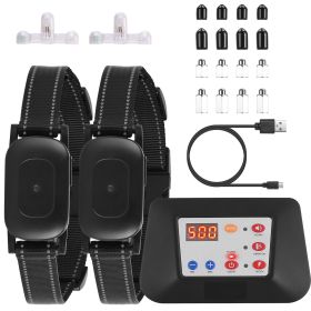 990FT Radius Dog Training Collar Wireless Fence IPX6 Waterproof Pet Beep Vibration Electric Shock Fence System 3 Channels Rechargeable Transmitte