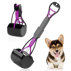 Portable Dog Pooper Scooper for All Surfaces, 23 Inch Long. Pink Pooper Scooper for Small Dog