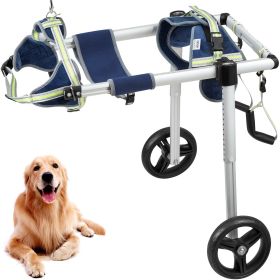 VEVOR 2 Wheels Dog Wheelchair for Back Legs, Pet Wheelchair Lightweight & Adjustable Assisting in Healing, Dog Cart/Wheelchair for Injured, Disab